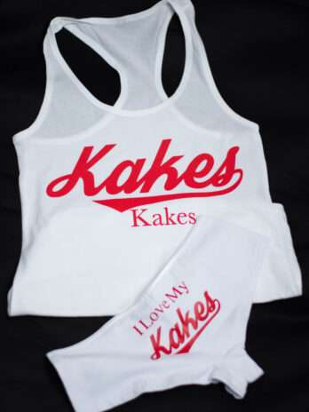 I Love My Kakes  Boyshorts White & Red