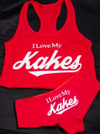 I Love My Kakes Boyshorts Red with White Letters