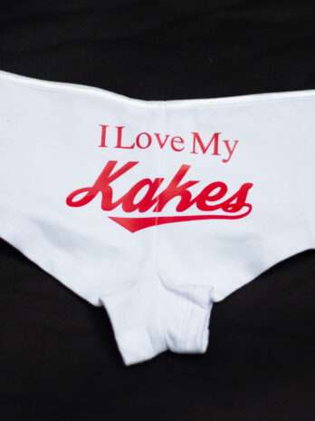 I Love My Kakes Boyshorts White & Red
