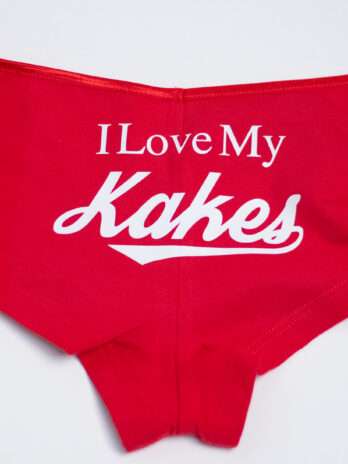 I Love My Kakes Boyshorts Red with White Letters