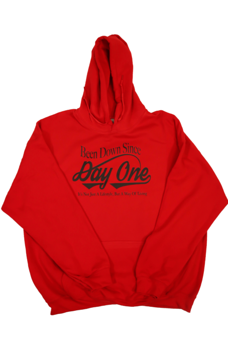 Been Down Hoodie Red / Black Letters