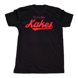 I Love My Kakes Black With Red Letters