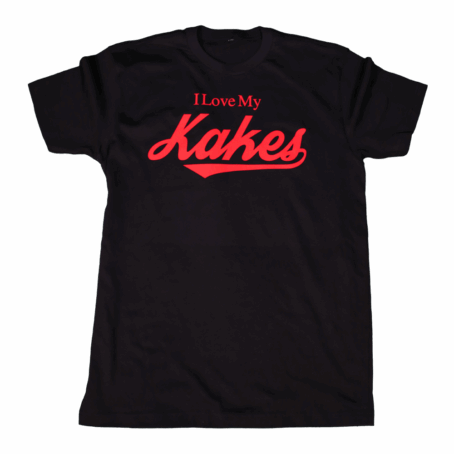 I Love My Kakes Black With Red Letters