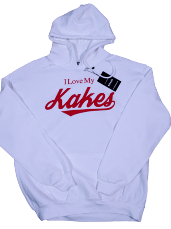 I Love My Kakes Hoodie White / Red Letters