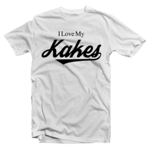 I Love My Kakes White Tee Black Letters
