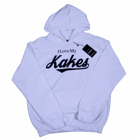 I Love My Kakes Hoodie White / Black Letters