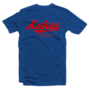 Kakes Tee Blue/ Red letters