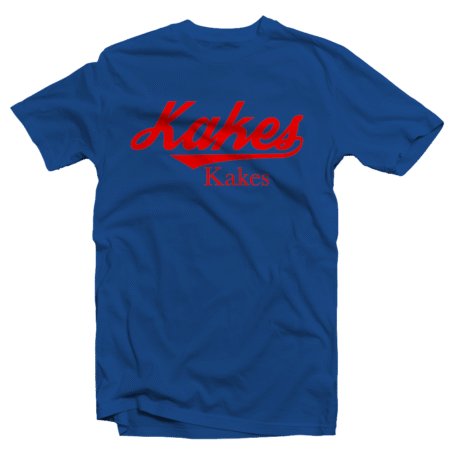 Kakes Tee Blue/ Red letters