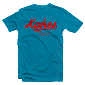 Kakes Tee Turquoise / Red letters