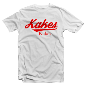 Kakes Tee White / Red letters
